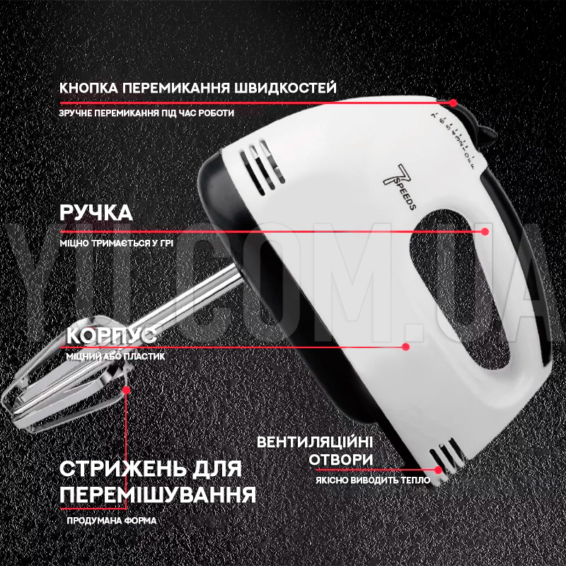 Ручний міксер BITEK BT-6633 250Вт Ручний міксер BITEK BT-6633 250Вт